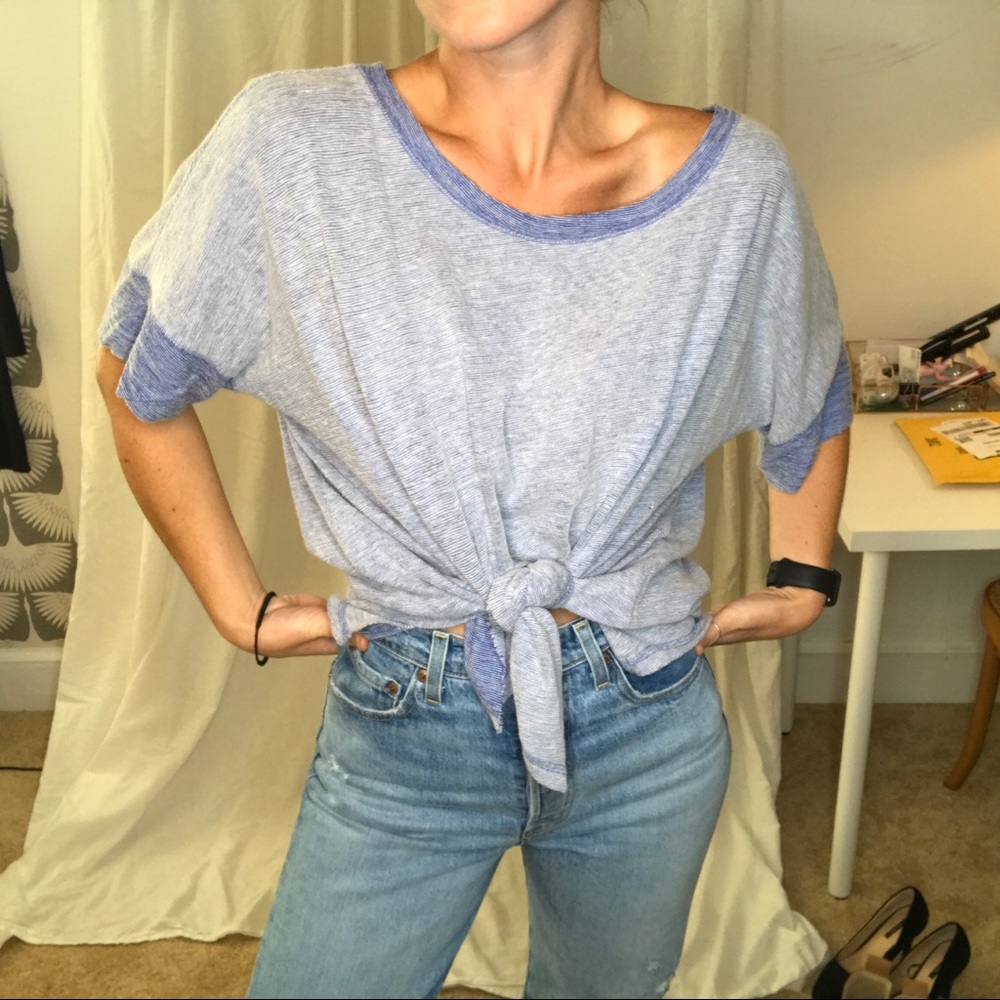 Vintage Old Navy Blue Front Knot Tee